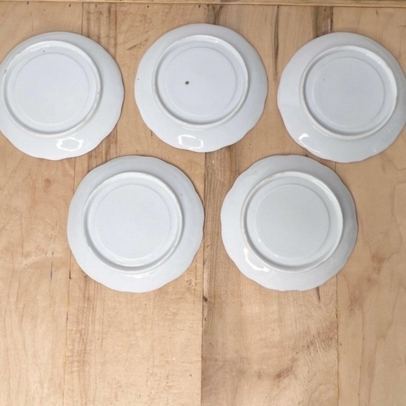 Pink & Gold Lusterware Set of 5 Teacup & Saucer Victorian Luster‎ Raised Grapes - Picture 13 of 16